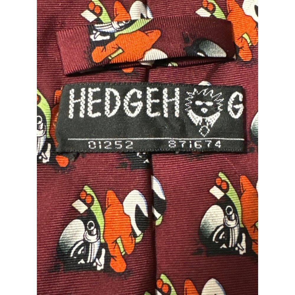 SEGA Sonic the Hedgehog Neck Tie Burgundy Orange Necktie 59x3.5" Novelty - Picture 2 of 6